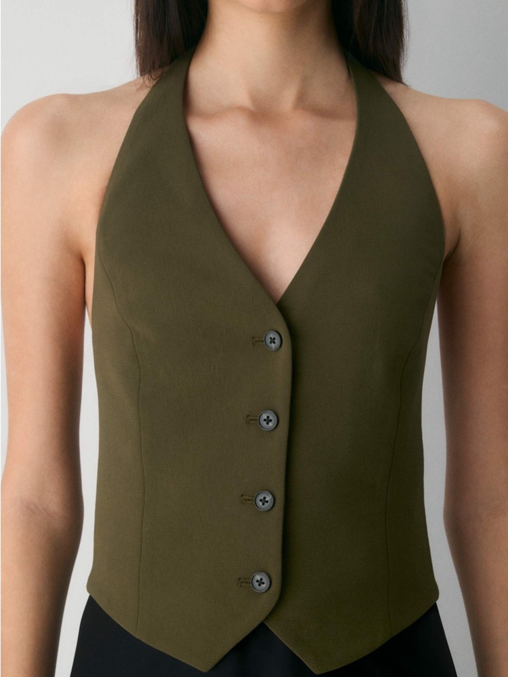 Aritzia Wilfred Vito Vest in Private Green